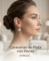 Caravanas de plata 925 con diseño geométrico rectangular y perla de río central. Cierre de tornillo a presión.