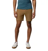 Short Columbia de hombre color marrón tostado, diseñado para actividades al aire libre con tecnología Omni-SHIELD™ de repelencia al agua y a las manchas, tejido elástico y múltiples bolsillos.