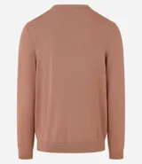 Suéter masculino de cuello redondo y manga larga, confeccionado en tejido de punto liso. Presenta un diseño básico y versátil, ideal para uso diario.