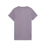 Remera deportiva Puma de manga corta con tecnología dryCELL que absorbe la humedad. Presenta un diseño jaspeado en color lila, cuello redondo y el logo del felino de la marca estampado en el pecho.