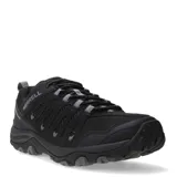 Championes de trekking Merrell Crosslander 3, color negro con detalles en gris. Capellada de gamuza y malla transpirable, puntera sintética resistente a la abrasión, plantilla de espuma EVA reciclada, tecnología Merrell Air Cushion en el talón y suela de goma adherente.