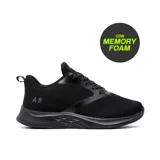 Championes deportivos American Sport modelo Carter, color negro, con tejido de malla transpirable y tecnología de plantilla Memory Foam para mayor confort.