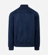 Chaqueta bomber de Marfinno en color tostado, con cierre frontal y cuello de tejido acanalado. Presenta un diseño liso con costuras horizontales y bolsillos funcionales.