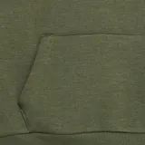 Buzo de corte holgado en color verde, confeccionado en tejido de algodón, con capucha integrada y bolsillo frontal tipo canguro. Presenta puños y ruedo acanalados.