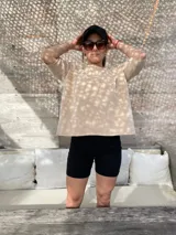 Biker corta negra de morley.