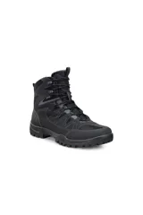 Bota de senderismo Ecco Xpedition color negro, con capellada de malla y material sintético resistente a los arañazos, construcción impermeable GORE-TEX, entresuela de espuma de PU inyectada directamente, tecnología RECEPTOR y suela exterior de goma duradera.