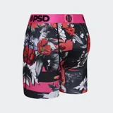 Calzoncillos tipo bóxer de PSD con estampado floral multicolor y pretina rosa con logo de la marca.