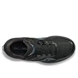 Championes Saucony Axon 3 para hombre, color negro con detalles en gris y celeste.
