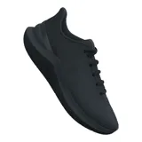 Championes de running Under Armour modelo Phade RN 3, color negro. Presentan una parte superior de malla ligera y transpirable, entresuela con amortiguación de EVA y suela de goma resistente con ranuras flexibles.