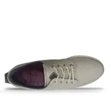 Zapatillas Reef grises con detalles en gris oscuro y fucsia.
