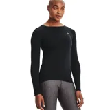 Remera Under Armour HeatGear Armour de mujer, de manga larga y color negro.