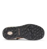 Botas de trekking Columbia Newton Wander Omni-Grip para mujer, en tono tostado con detalles en gris y cordones rojos. Confeccionadas con ante impermeable, incorporan tecnología Omni-Tech y Omni-Max para mayor estabilidad y amortiguación, y suela de caucho de alta tracción.