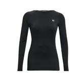 Remera deportiva de manga larga Under Armour, modelo Coldgear, con ajuste al cuerpo y cuello redondo. Presenta el logo de la marca estampado en el pecho y detalles de marca en el interior del cuello.