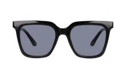 Lentes de sol con armazón cuadrado de acetato en color negro y cristales oscuros.