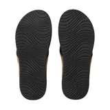 Ojotas Rip Curl Chiba Bloom Open Toe, base negra y tira marrón con perforaciones.