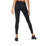 Calza larga de running Asics, color negro con logo reflectivo en la pierna izquierda.