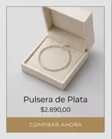 Pulsera de esferas pequeñas de plata 925 con un dije central circular con incrustaciones de cristales.