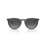 Lentes de sol Ray-Ban modelo RB 4171, con montura redonda color gris y lentes degradadas de gris a marrón.