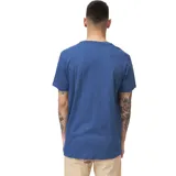 Remera azul con logo RVCA estampado en el pecho.