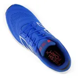 Championes de running New Balance 880 v14 para hombre, color azul con detalles en blanco y naranja.