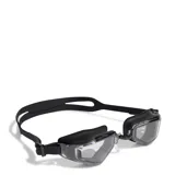 Lentes de natación Adidas Ripstream, con marco negro y lentes transparentes.