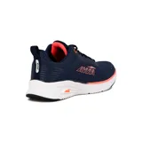 Championes de running Avia Paris para mujer, color azul marino con detalles en coral y suela blanca.