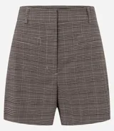 Short de sastrería con estampado de cuadros, trabillas en la cintura y cierre delantero con cremallera.
