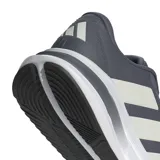 Championes de running Adidas Galaxy 7, color gris con detalles en blanco, con tecnología Cloudfoam en la entresuela.