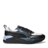 Championes Puma X-Ray 2 Square de hombre, con capellada de cuero sintético azul marino, detalles en gris, blanco y rojo.