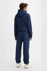 Pantalón de jogging azul marino de Levi's, corte regular, tiro medio, con logo pequeño en blanco en la pierna izquierda y puños elásticos.
