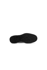 Zapato de vestir Derby de cuero color marrón oscuro, con cordones, cuello acolchado y suela de PU texturizada.