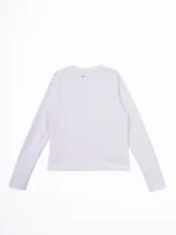 Remera de manga larga color negro, con cuello redondo y corte clásico.