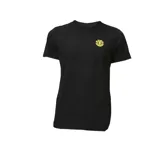 Remera negra de manga corta con logo de Element estampado en el pecho.