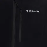 Chaleco polar negro Columbia Fast Trek con cierre frontal, bolsillos laterales con cierre y bolsillo en el pecho con cierre.