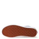 Championes Vans modelo SK8-Hi de caña alta, con diseño en combinación de colores azul marino y negro. Presentan la icónica franja lateral blanca, cordones blancos, puntera reforzada y suela de goma con patrón waffle.