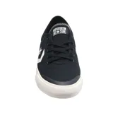 Championes urbanos Converse Stoke Ox de lona negra con logo lateral en blanco y suela de goma blanca.