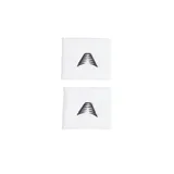 Par de muñequeras deportivas Adidas inspiradas en Anthony Edwards, de color blanco con el logo de la línea bordado en negro al centro.