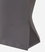 Blusa blanca sin breteles, confeccionada en microfibra, con detalle de encaje en el lateral y corte ajustado.