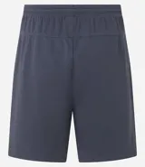 Bermuda deportiva Get Over de color azul marino, con cintura elástica ajustable mediante lazo y dos bolsillos laterales con cierre de cremallera.