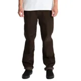 Pantalón de corte recto confeccionado en pana color marrón, con cierre de botón y cremallera, bolsillos laterales y traseros.