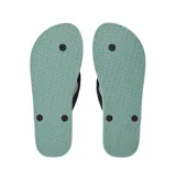 Ojotas Rip Curl modelo Icons Of Surf Bloom Open Toe, color verde con tiras negras y logo de la marca en contraste.
