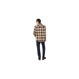 Camisa de manga larga Dsquared2 con estampado a cuadros en tonos beige, rojo y azul oscuro, corte clásico y bolsillos frontales con solapa.