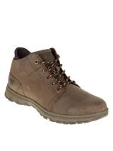 Botas Caterpillar modelo Science Mid, color marrón, confeccionadas en nubuck con cordones bicolor, suela de goma y logotipo de la marca grabado en el lateral y la lengüeta.