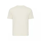 Remera EA7 Emporio Armani de manga corta y cuello redondo en color beige, confeccionada en algodón orgánico. Presenta el logo de la marca en relieve en el centro del pecho.