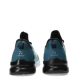 Championes deportivos Topper modelo Squat II, con capellada de malla transpirable en tonos verde petróleo y verde agua. Presenta detalles en negro, entresuela blanca con tecnología T-Cushion y suela de goma negra.