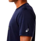 Remera Asics de hombre color azul marino, de manga corta, con logo Fujitrail estampado en el pecho.