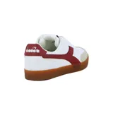 Championes Diadora Bamtelo para hombre, color blanco con detalles en rojo y beige.