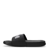 Chanclas negras con logo Umbro en gris.