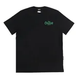 Remera de manga corta color negro con estampa pequeña en el pecho que dice The Creature From The Haunted Sea en color verde.