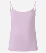 Musculosa básica Cortelle en color beige, con escote redondo y tirantes finos, confeccionada en poliamida con elastano.